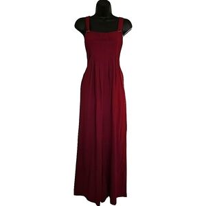 ☆Burgundy Women's Linen Jumpsuit Romper☆